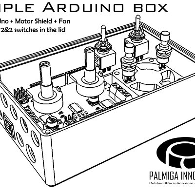 Simple Arduino Box  room for shield fan  controls