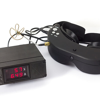 FatsharkSkyzone FPV goggles lead battery box with volt  ammeter V1