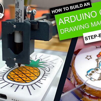 Easy 3D Printable CNC Drawing Machine  Draw on Cakes Phones Paper Shirts  Arduino GRBL Plotter