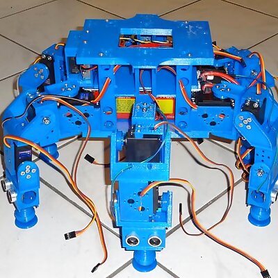 Hexapod Gilbert300  Arduino Mega 2560 based 3d printed 6 legs robot