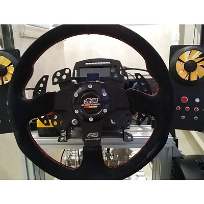 Simracing button box with wind simulation