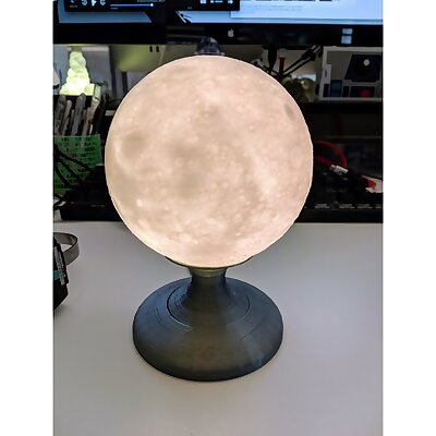 Moon Lamp with Circular Base