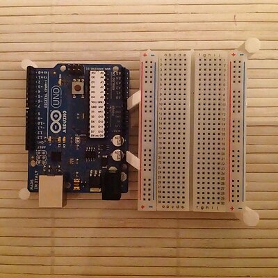Arduino uno  half size breadboard holder