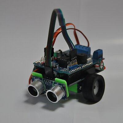 Baby SCRUFE  Learn How To Program a Sensor Robot with Arduino! Continuous Rotation Servos and an Ultra Sonic Sensor  Battery Box Turtlebot Swarm Obstacle Avoidance Robot