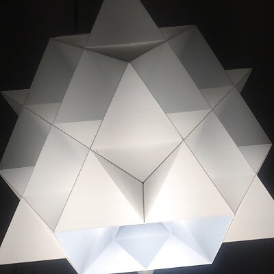 64 Tetrahedron grid lamp