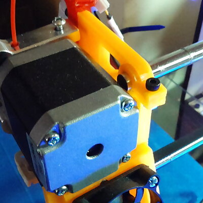 Extended Extruder Carriage with 8mm Rod Clamp Printrbot Simple AddOn