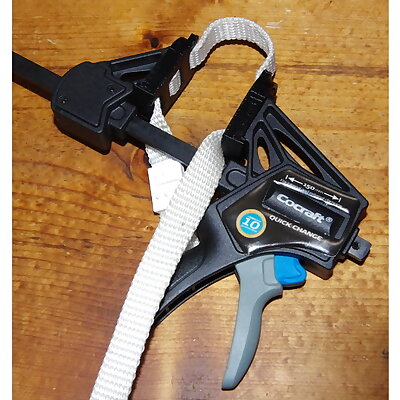 web clamp adapter for quickchange bar clamp and nylon strap