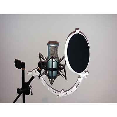 Complete Pop filter  Wind screen with clamp for mic stand