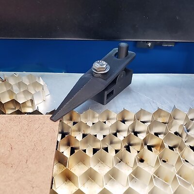 Laser cutter magnetic hold down clamp