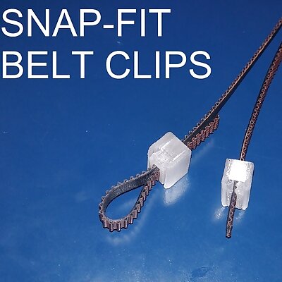 Snap fit Gt2 belt clampsclipsties for reprap creality and many other machines Includes belt ends or belt loop clips