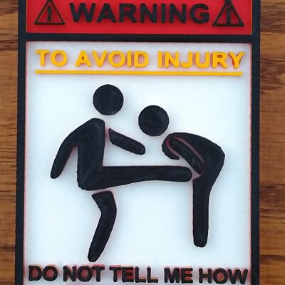 To Avoid Injury Sign Kicking Version