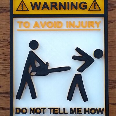 To Avoid Injury Sign Chainsaw Version