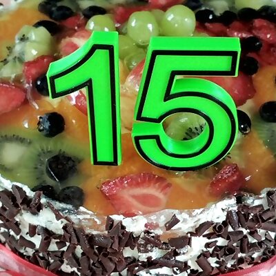 Birthday cake digits