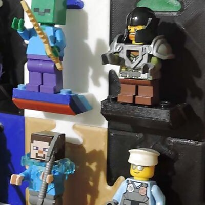 Magnetic stand for lego minifigs
