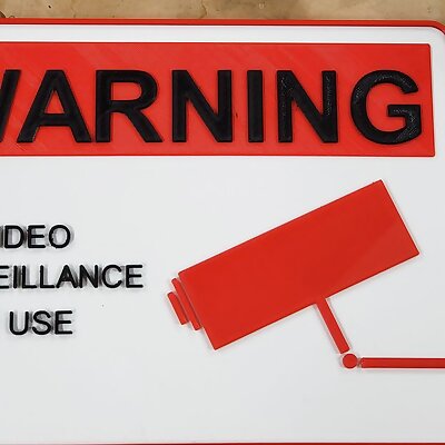 warning video surveillance sign MMU2S
