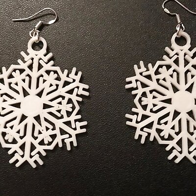Snowflake earrings or Christmas tree decorations