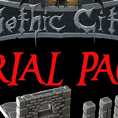 Gothic City Trial Pack 3D Modular Terrain