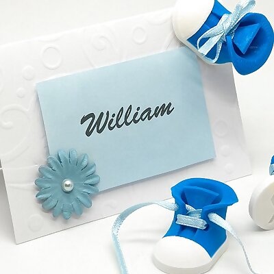 Place Card Decoration  Baby Shoe