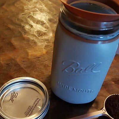 Coffee scoop scoop holder and funnel for mason jar