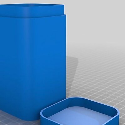 Rounded rectangular containers with lid