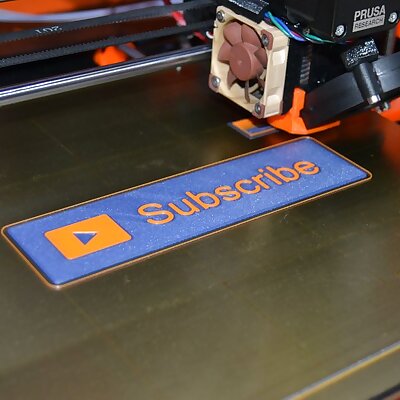 Youtube Subscribe plate  Dual color MMU print