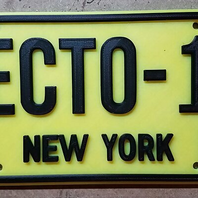 Ghostbusters licence plate ECTO1