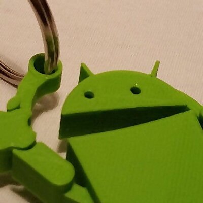 Android eating Apple Key Chain