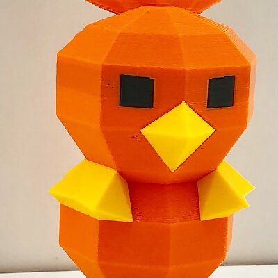 Low Poly Torchic  Single and Multi extruder