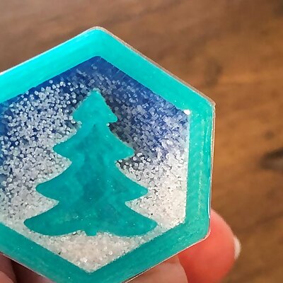 Snowglobe Christmas tree ring