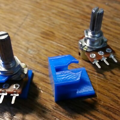 Potentiometer clamp for base mount  with top hat DIN rail mounting bracket