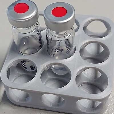 Configurable rack for HPLC and other vials