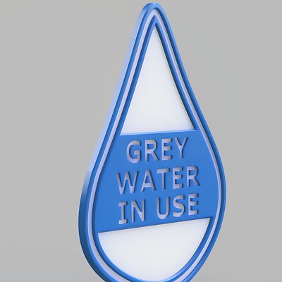 Grey Water in Use Sign