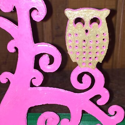 Owls in a Tree Jewelry Holder