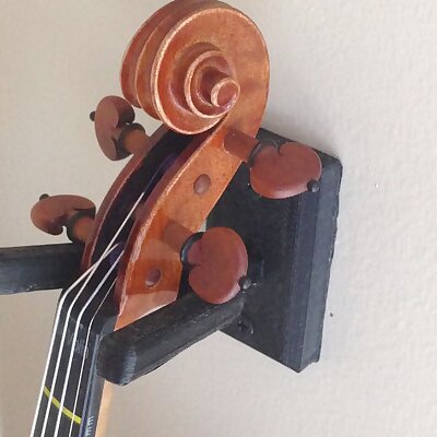 Violin and Viola Wall Hanger with Bow Holder