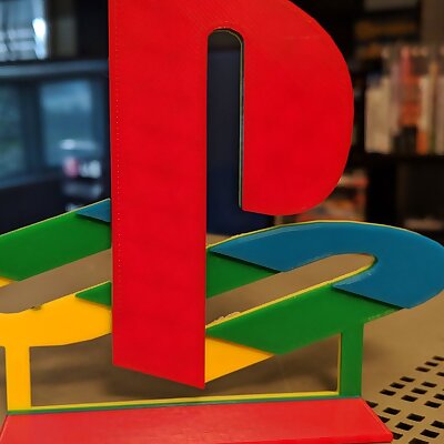 Full colour Playstation logo for single extruder printers