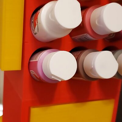 Modular Spinning Acrylic Paint Rack with Paintbrush caddy