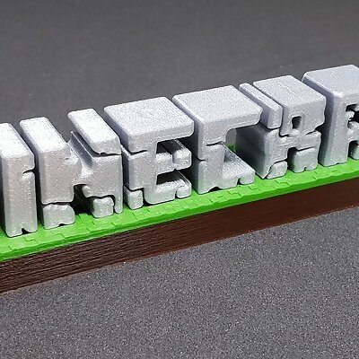 Minecraft 3D logo ⛏ no glue needed