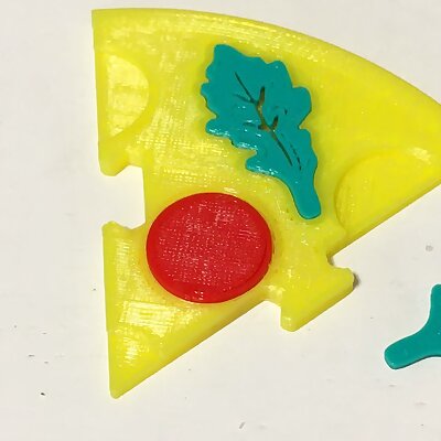 Pizza Puzzle Slice  separated parts