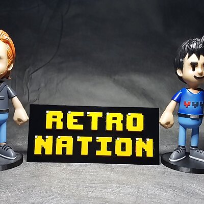 Retro Nation Logo for 3D Printing