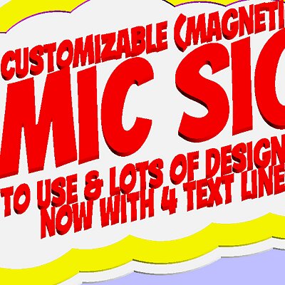 Customizable Magnetic Comic SignSpeech Bubble II