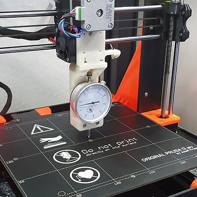 Easy dial indicator mount for Prusa MK3s