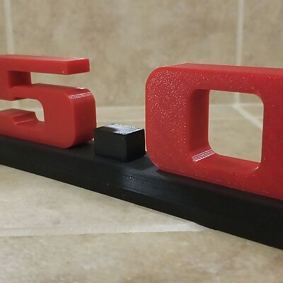 Mustang 50 Logo with Stand