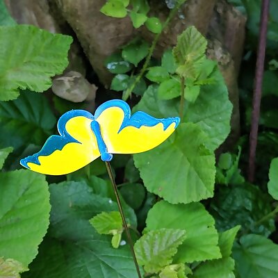 Butterfly  Wiggly colorful blobs for the garden or flowerpot