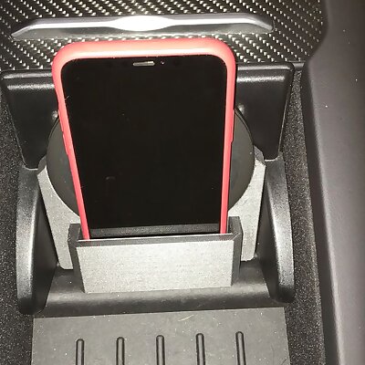 Tesla  iPhoneX or similar  center console base for Wireless Qi charger