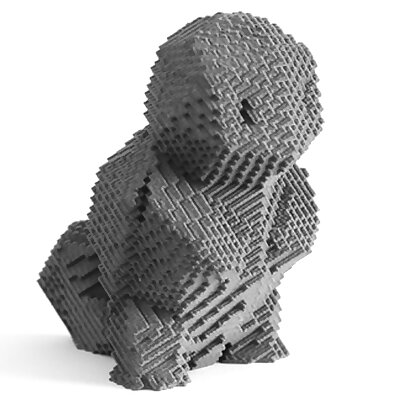 Lowpoly voxel Squirtle