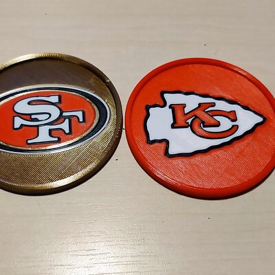 Beer Coaster Super Bowl LIV  49ers vs Chiefs