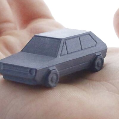 Volkswagen Golf GTI  Low Poly Miniature