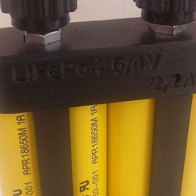 18650 LiFePO4 battery 2S2P holder  6V