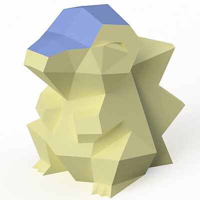 LowPoly Cyndaquil  Dual Extrusion version