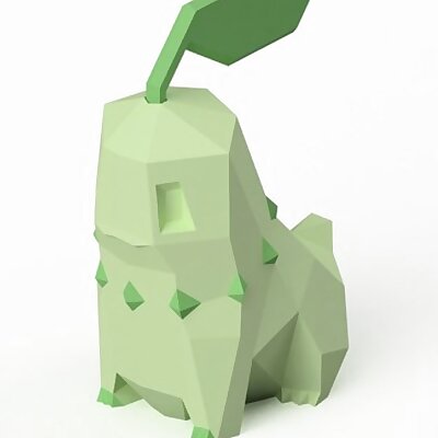 LowPoly Chikorita  Dual Extrusion version